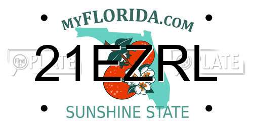 21EZRL Florida License Plate