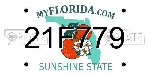 21F779 Florida License Plate