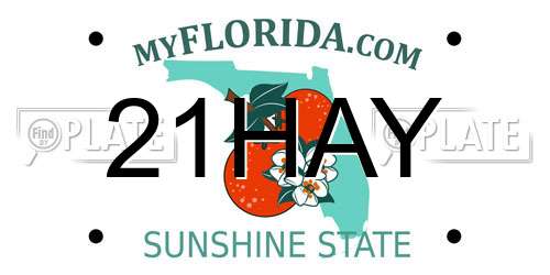 21HAY Florida License Plate
