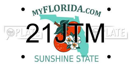21JTM Florida License Plate