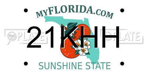 21KHH Florida License Plate