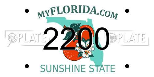 2200 Florida License Plate