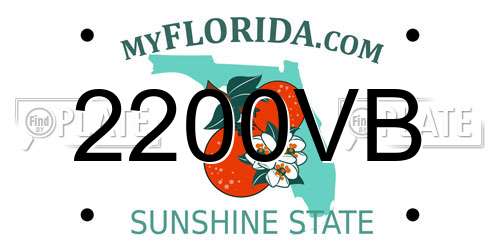 2200VB Florida License Plate