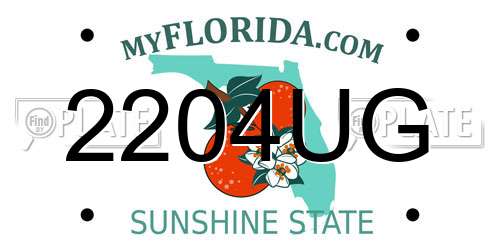 2204UG Florida License Plate