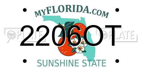 2206OT Florida License Plate