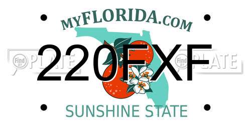 220FXF Florida License Plate