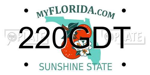 220GDT Florida License Plate