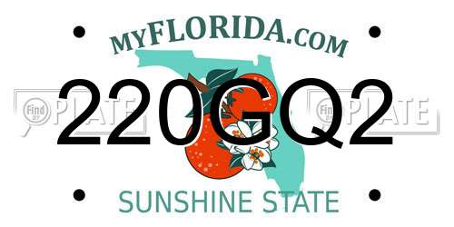 220GQ2 Florida License Plate