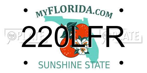 220LFR Florida License Plate