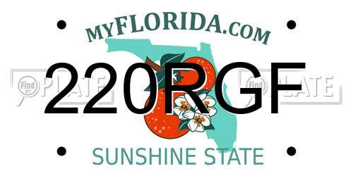220RGF Florida License Plate