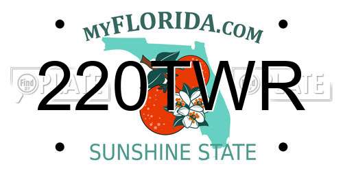 220TWR Florida License Plate
