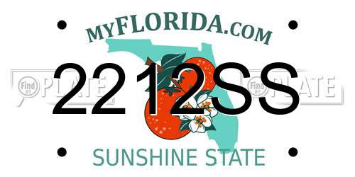 2212SS Florida License Plate