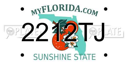 2212TJ Florida License Plate