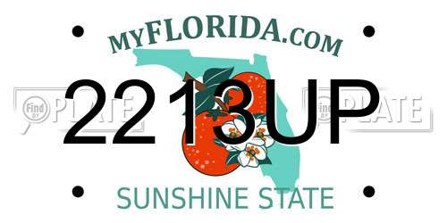 2213UP Florida License Plate