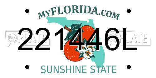 221446L Florida License Plate