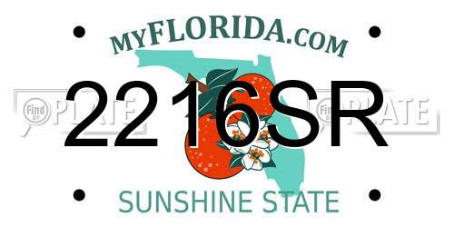 2216SR Florida License Plate