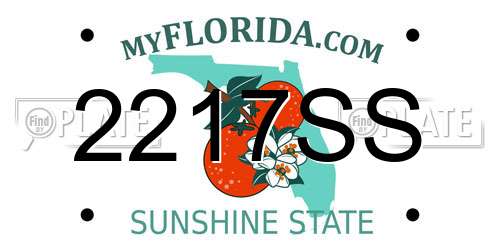 2217SS Florida License Plate