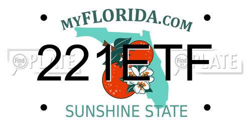 221ETF Florida License Plate