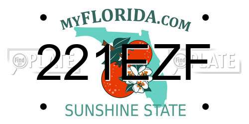 221EZF Florida License Plate