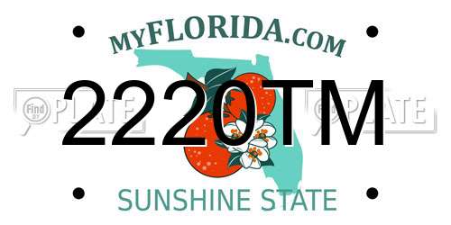 2220TM Florida License Plate