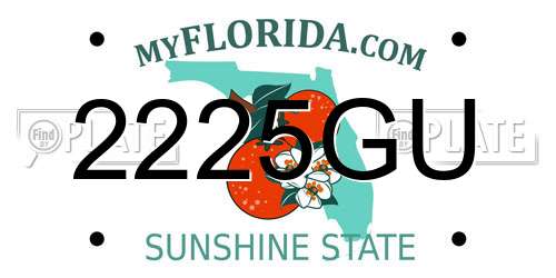 2225GU Florida License Plate