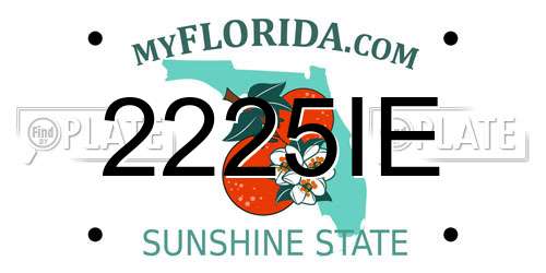2225IE Florida License Plate