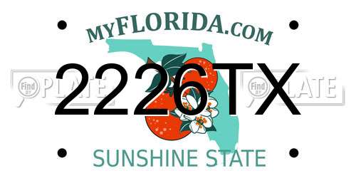 2226TX Florida License Plate
