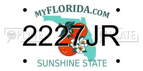 2227JR Florida License Plate