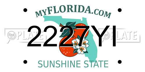 2227YI Florida License Plate