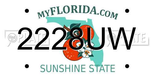 2228UW Florida License Plate
