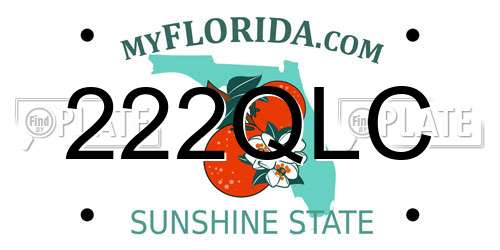 222QLC Florida License Plate