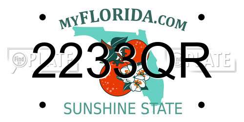 2233QR Florida License Plate
