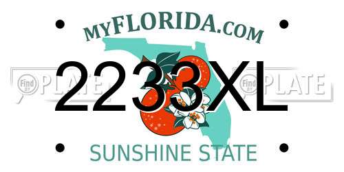 2233XL Florida License Plate