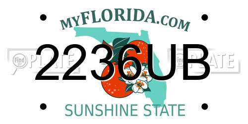 2236UB Florida License Plate