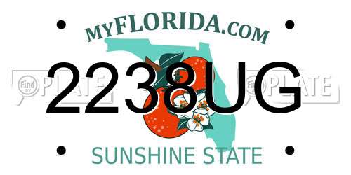 2238UG Florida License Plate
