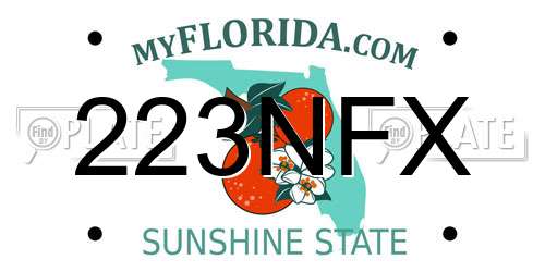 223NFX Florida License Plate