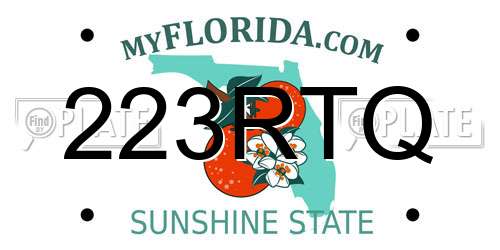 223RTQ Florida License Plate