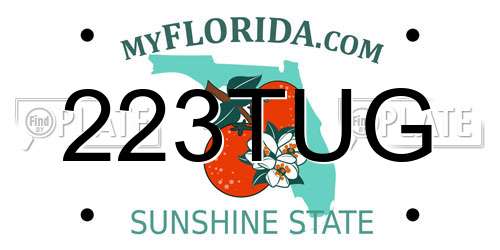 223TUG Florida License Plate