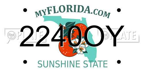 2240OY Florida License Plate