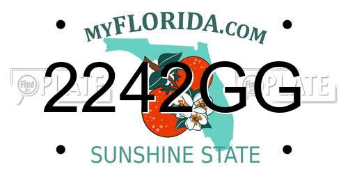2242GG Florida License Plate