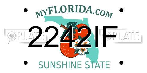 2242IF Florida License Plate