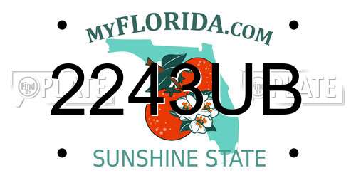 2243UB Florida License Plate