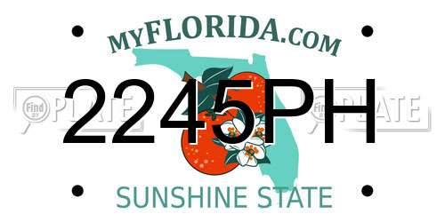 2245PH Florida License Plate