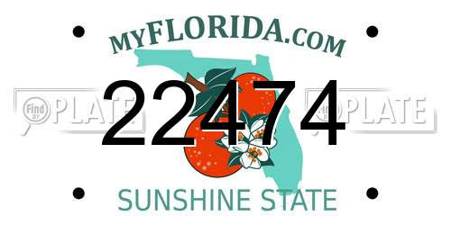 22474 Florida License Plate