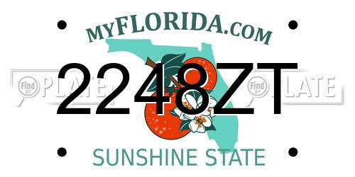 2248ZT Florida License Plate