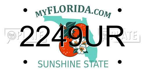 2249UR Florida License Plate