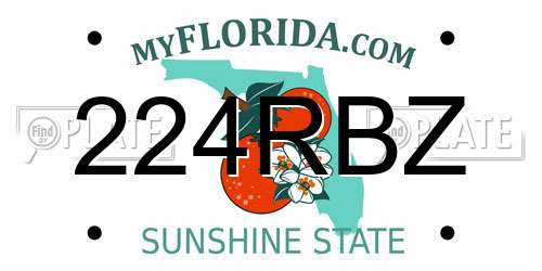 224RBZ Florida License Plate