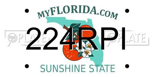224RPI Florida License Plate