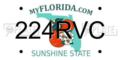 224RVC Florida License Plate