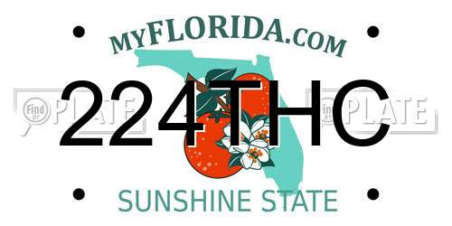 224THC Florida License Plate